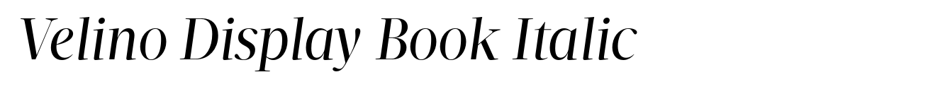 Velino Display Book Italic image